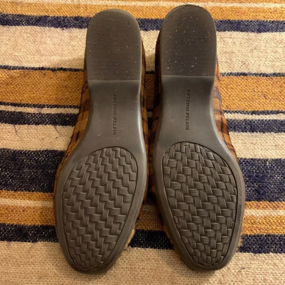 ANTONIO‎ MELANI Women Plaid Calf Hair Loafers Flats Shoes Preppy Old Money 9M - Picture 9 of 10